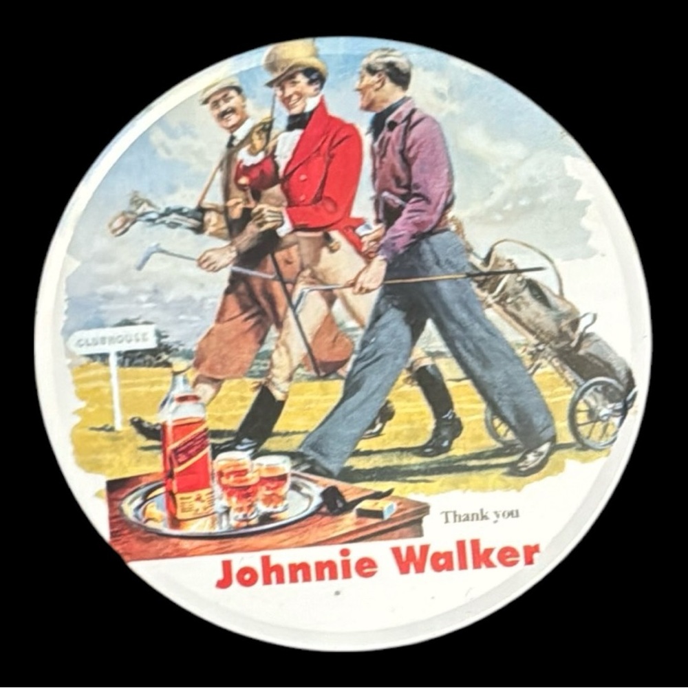VINTAGE | Drink Coaster | Johnnie Walker | One | Golf Themed